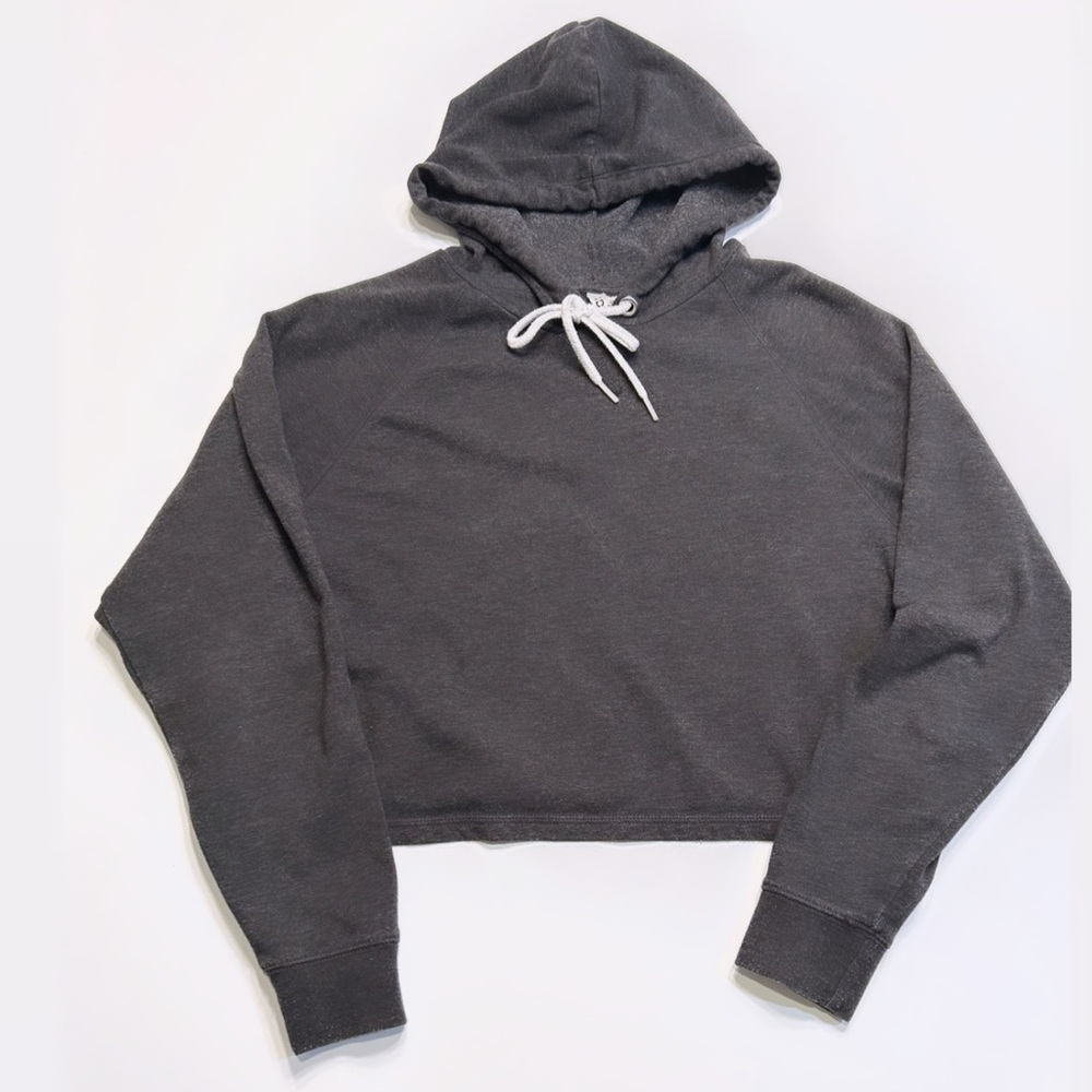 H&M Divided charcoal gray cropped hoodie • M